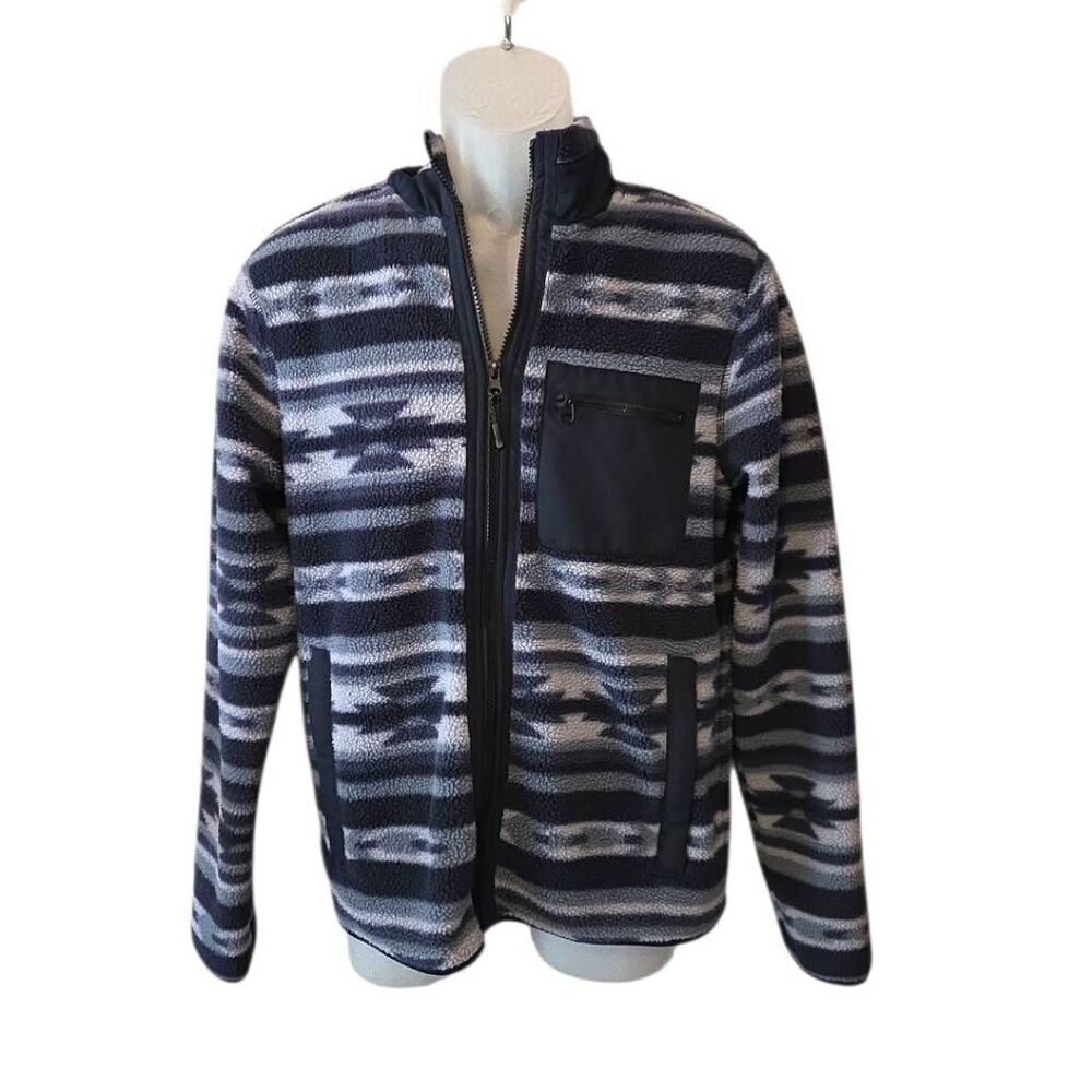 Old Navy Blue Men's Fleece Sherpa Jacket Size Small